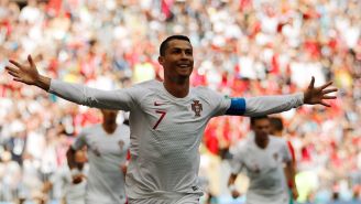 CR7 celebra su gol frente a Marruecos