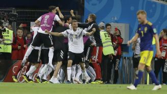 Alemania celebra su triunfo ante Suecia