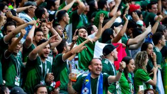 Afición mexicana alienta al Tri durante el duelo vs Alemania