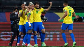 Brasil, en festejo de gol