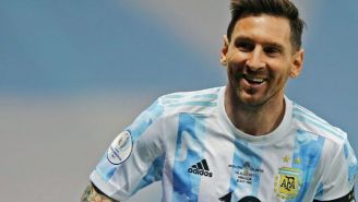 Messi celebra el campeonato con los Albicelestes