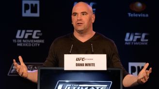 Dana White en rueda de prensa de la UFC