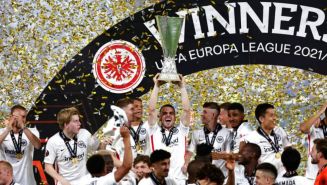 Jugadores del Eintracht Frankfurt en festejo