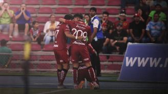 Atlas en celebración de gol ante Juárez