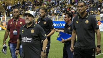 Maradona durante su estancia en la Liga de Expansión