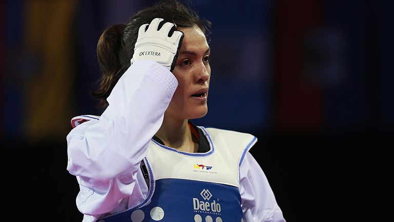 María Espinoza, en un duelo en los Panamericanos de Toronto 2015