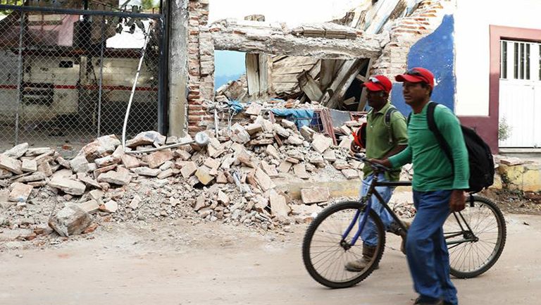 Parte de los daños que causó el terremoto en Chiapas