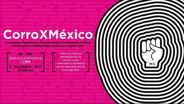 Cartel promocional de la carrera 'Corro X México'