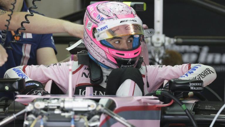 Esteban Oco, previo a una carrera con Force India