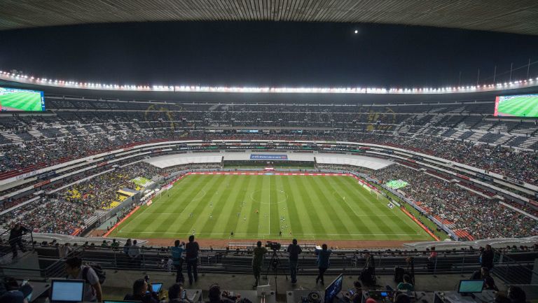 Toma panorámica del Estadio Azteca 