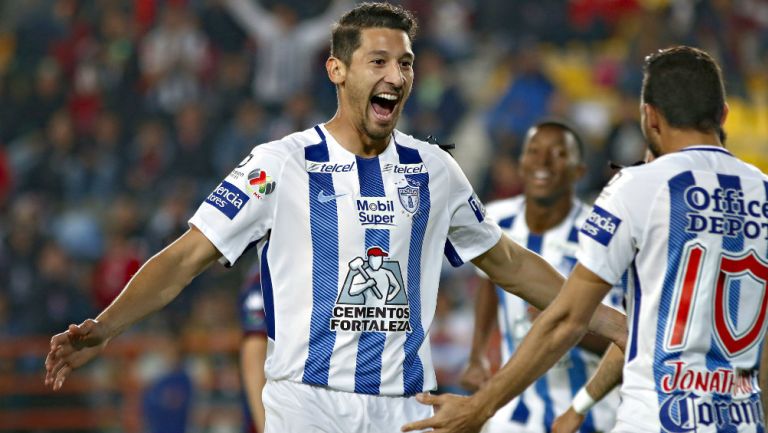 Omar González festeja gol contra Atlante en Semis de Copa MX