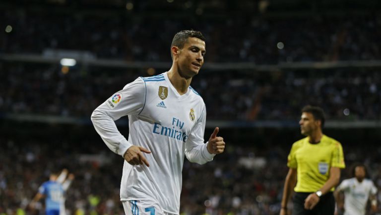 CR7 festeja su gol con el Real Madrid  en La Liga 
