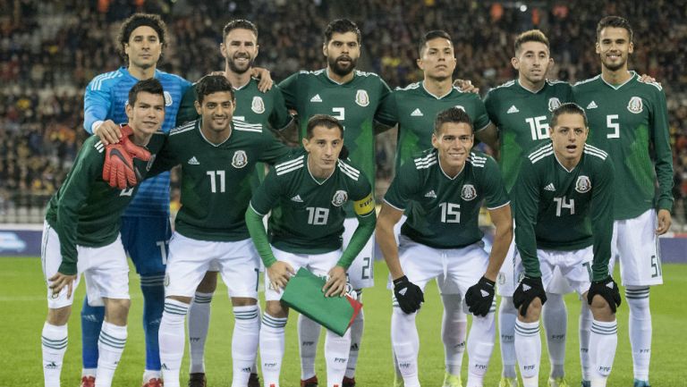 Selección Mexicana previo al partido contra Bélgica 
