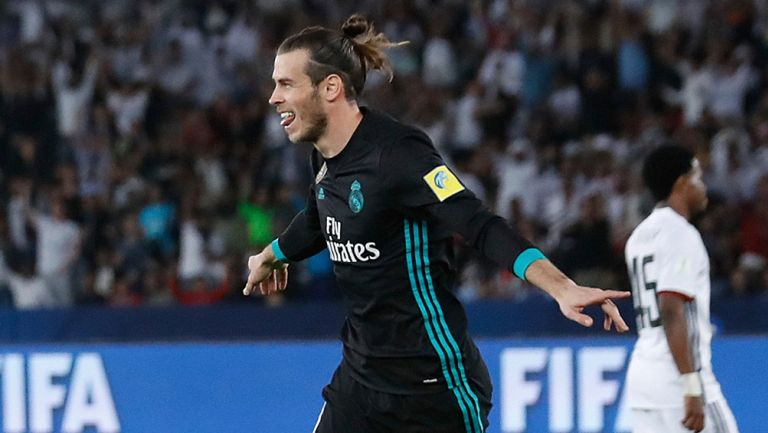 Bale celebra el gol de la victoria con Real Madrid 