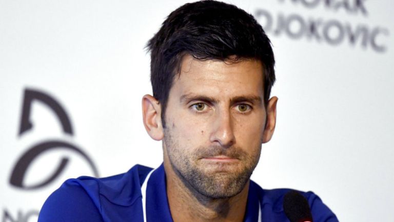 Novak Djokovic en conferencia de prensa en Serbia 