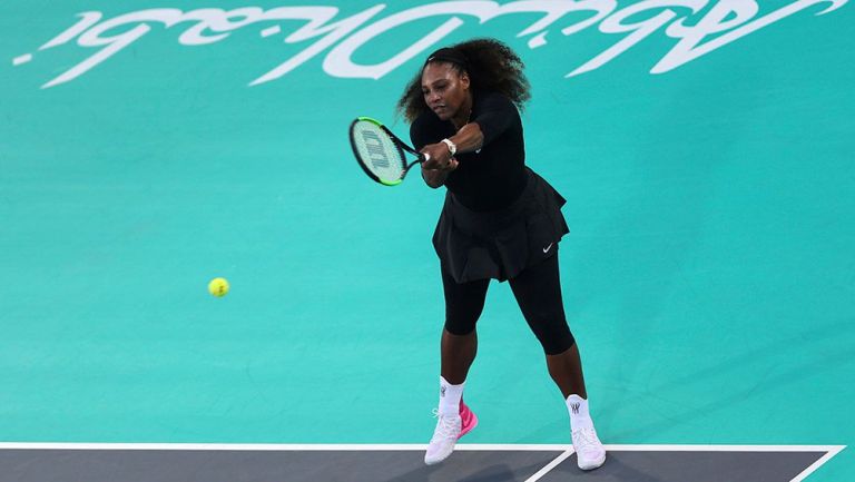 Serena Williams en el partido frente a Jelena Ostapenko