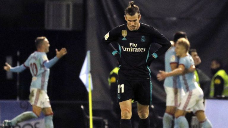 Gareth Bale se lamenta luego de la anotación del Celta de Vigo
