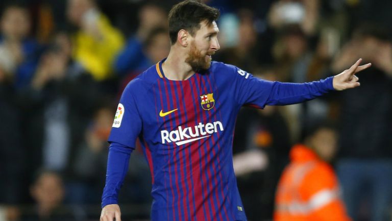 Messi celebra gol contra el Celta en Camp Nou