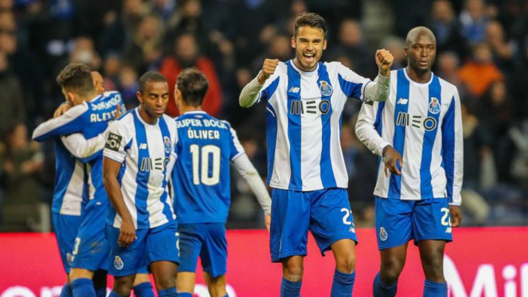 Reyes celebra la victoria del Porto 