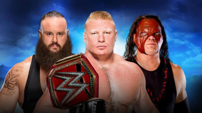 Strowman, Lesnar y Kane lucharan por el Cinturón Universal 