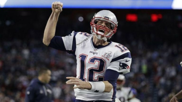 Tom Brady grita previo al Super Bowl LI