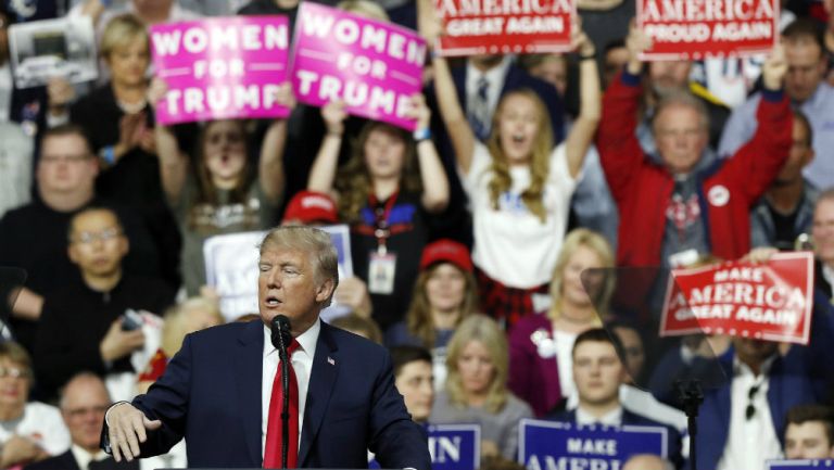 Donald Trump, durante una campaña en Township, Pensilvania