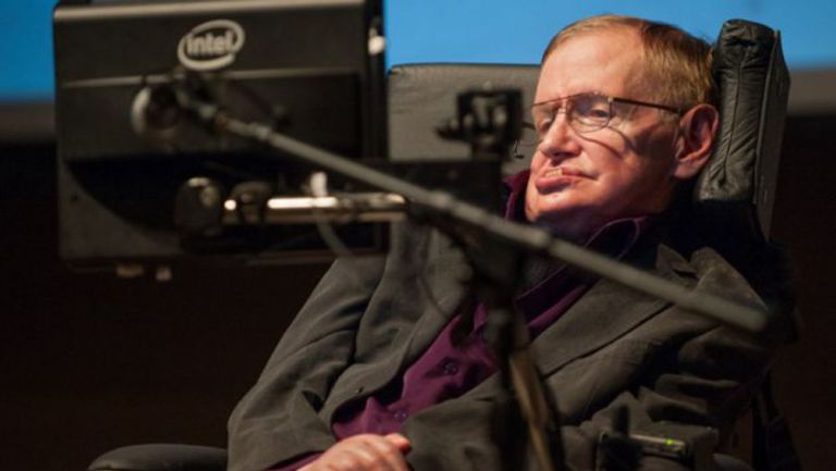 Stephen Hawking durante un evento científico
