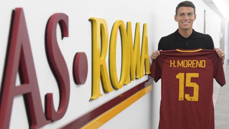 Moreno, en su presentación como jugador de la Roma