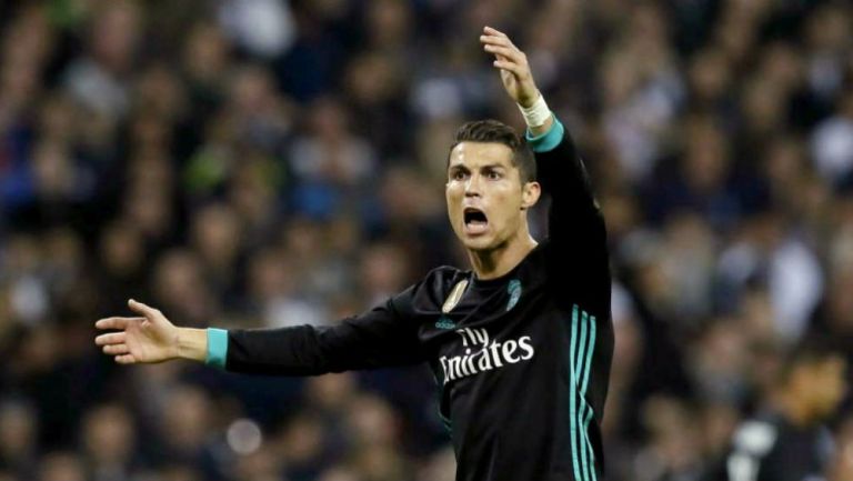 Cristiano Ronaldo grita durante un juego del Real Madrid