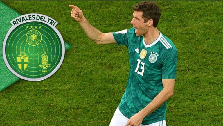 Müller celebra una anotación contra España en la Fecha FIFA