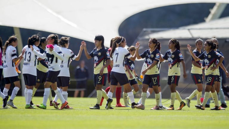 América y Pumas previo a un partido de la Liga MX Femenil