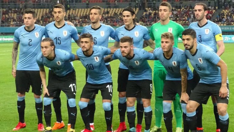 Selección Uruguaya previo al partido contra República Checa 