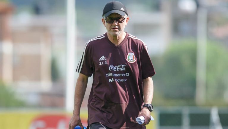 Osorio, durante un entrenamiento con el Tri