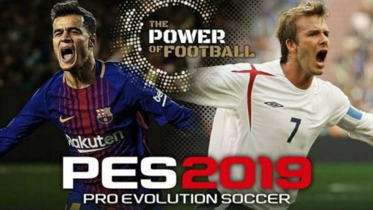 Coutinho y Beckham en la portada del PES 2019