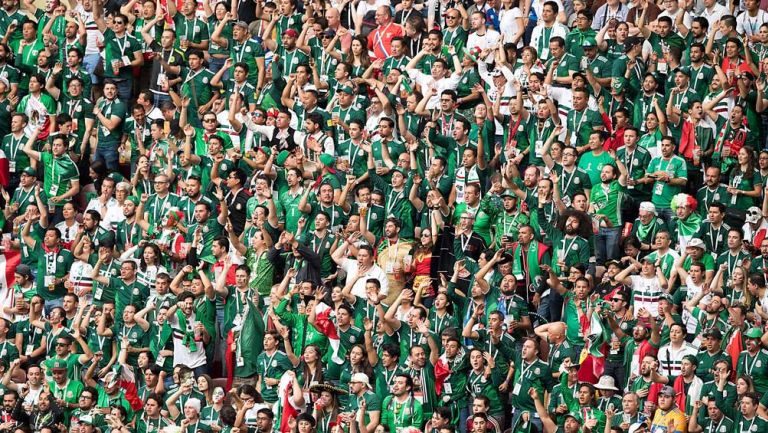 Aficionados de México durante el partido frente a Alemania