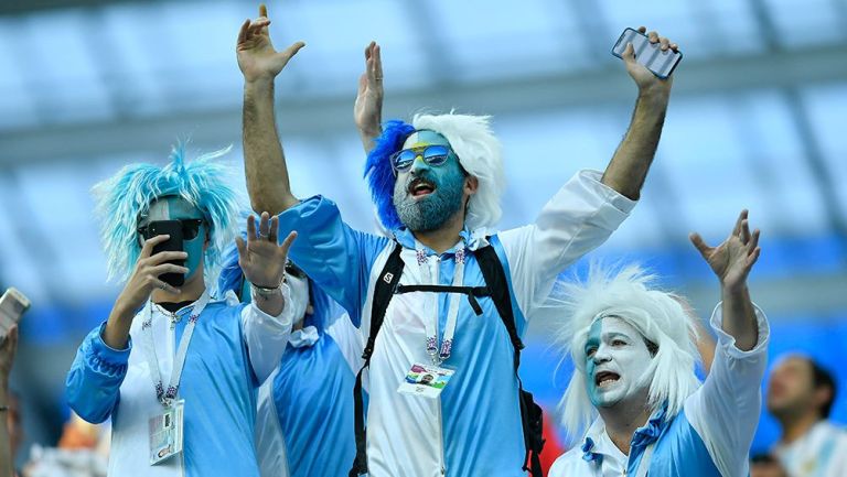 Aficionados de Argentina, en juego contra Croacia