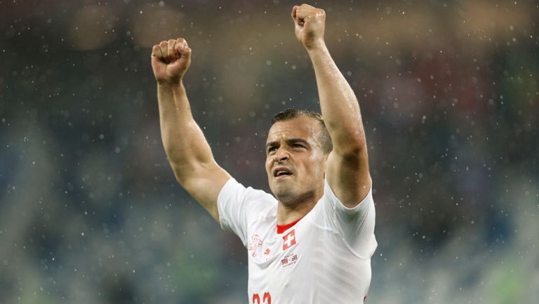 Shaqiri celebra su gol frente a Serbia