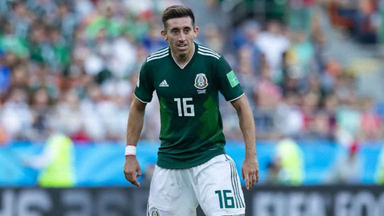 Héctor Herrera, en el juego entre México y Suecia en Rusia 2018