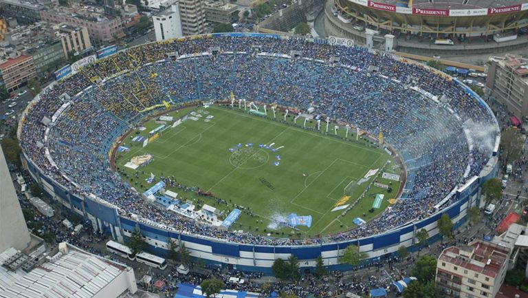 Vista del Estadio Azul desde las alturas