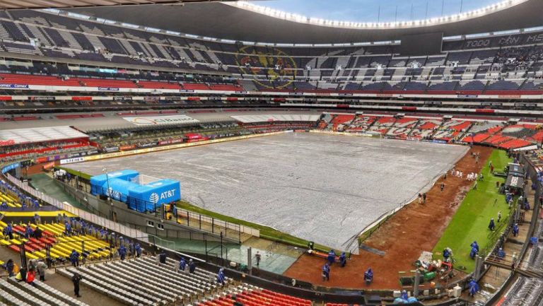 Estadio Azteca previo al duelo entre América y Rayados