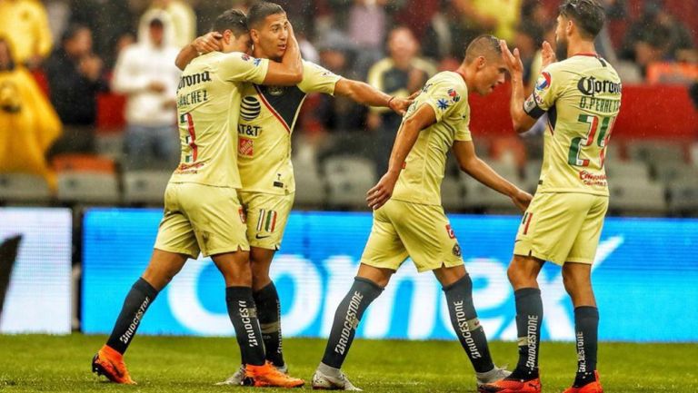 La celebración del gol de Jorge Sánchez
