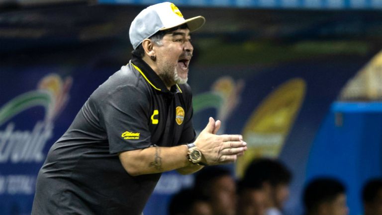 Armando Maradona, durante su debut con Dorados