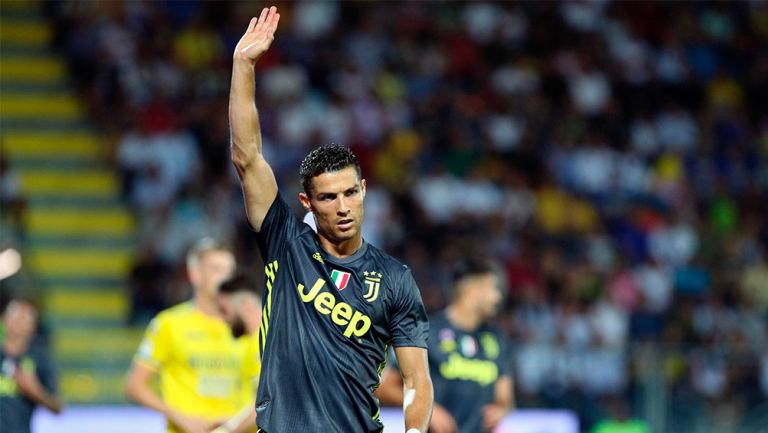 Cristiano Ronaldo celebra su gol ante el Frosinone