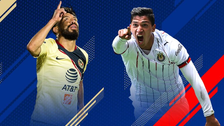 Oribe y Zaldívar festejan gol con América y Chivas, respectivamente