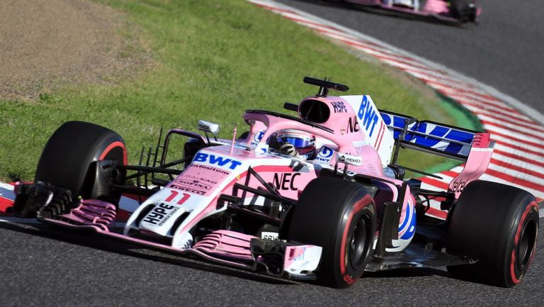Checo Pérez, durante el GP de Japón 