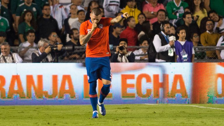 Castillo, tras anotar el gol del triunfo contra México