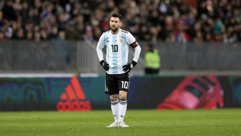 Lionel Messi, durante un juego con Argentina en Rusia 2018