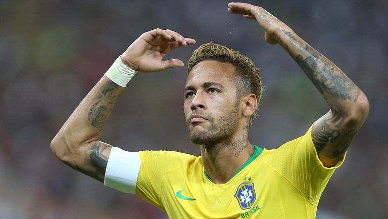 Neymar, durante juego de Brasil contra Argentina 