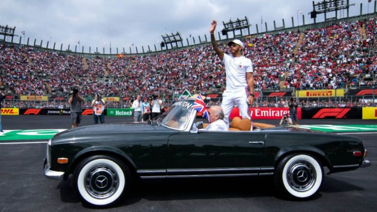 Hamilton, durante el Gran Premio de México 