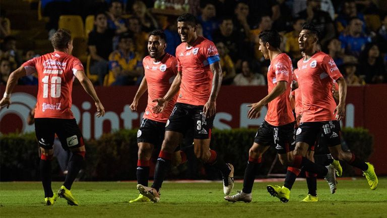 'Maza' Rodríguez celebra el gol del empate frente a Tigres